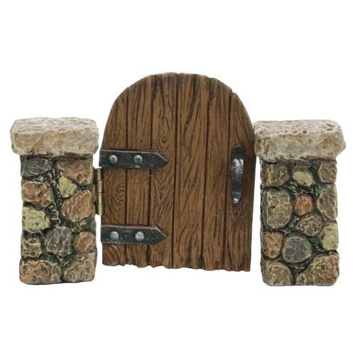 Miniature wood gate fairy - wood,