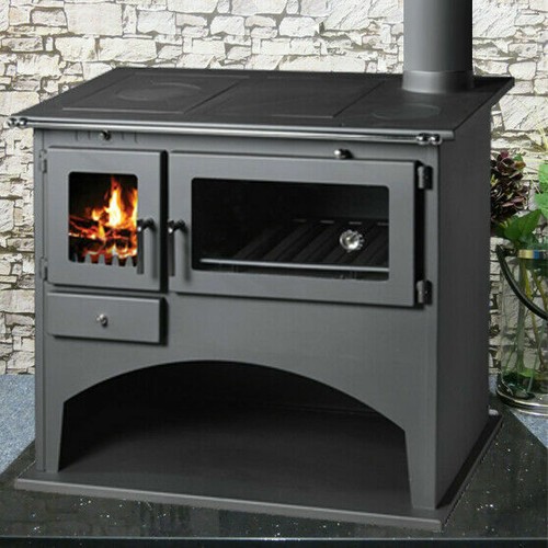 Wood burning range stove oven - wood,