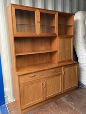 Mid Century G Plan Fresco Teak Display Cabinet Wall Unit