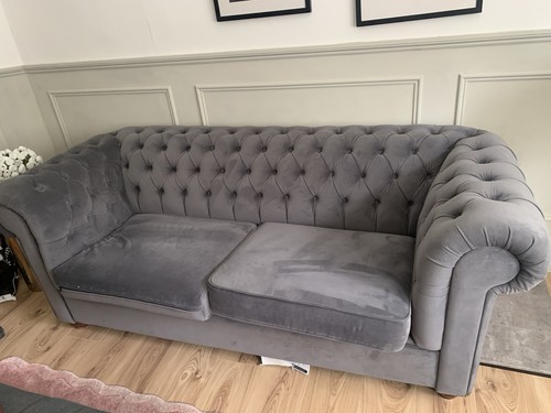 Grey seater sofa bed - grey,