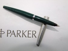 Rare Forest Green Parker 45 Classic Fountain Pen, Med SS Nib, Serviced (M69)
