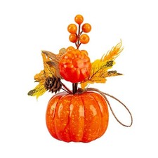 Floral Pumpkin Halloween Hanging Decoration 18cm