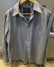 Johnstons of Elgin Brushed Cotton Men’s Checked Shirt Size XL (See photos)