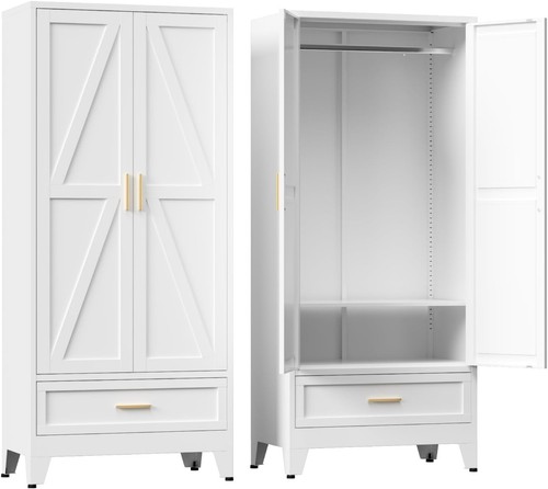 Metal armoire wardrobe - metal,