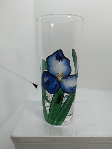 Hand painted glass - hand,