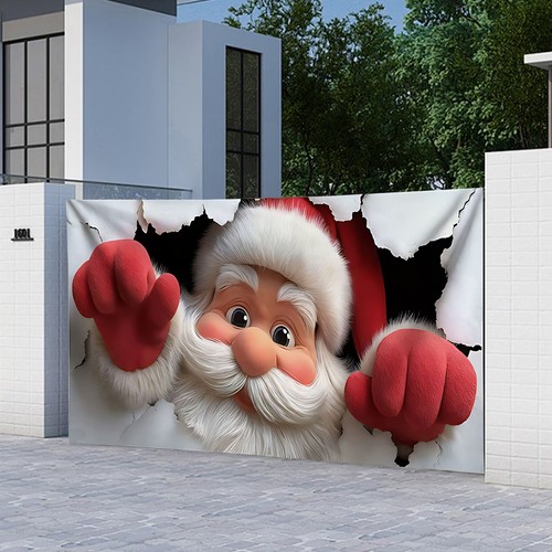 Christmas garage door - door, banner