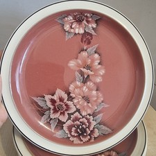 Denby Damask Dinner Plates Set of 5 – 10.5" Floral Handcrafted England
