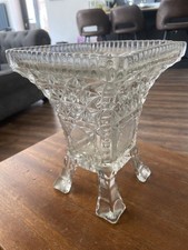 Antique pressed glass flower - glass,