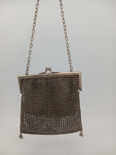 Antique epns chainmail - chainmail, purse