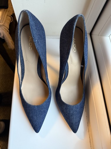 Aldo denim high heel shoes - denim,