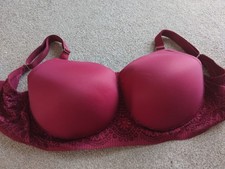Bnwot Mark And Spencer Masectomy Post Surgery Non Wired Burgundy Bra Size 34F
