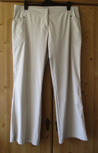 Ladies stone stretch trousers - stone,