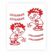 Italian Bike Stickers Red 14 X 16 Cm