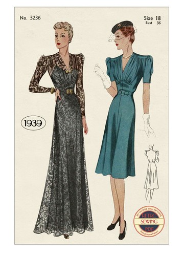 1930s tea dinner dress - tea,