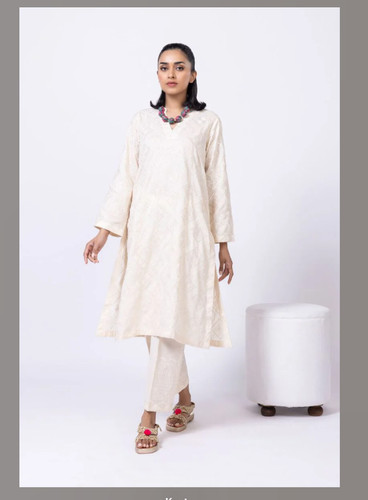 Khaadi embroidered kurta - -,