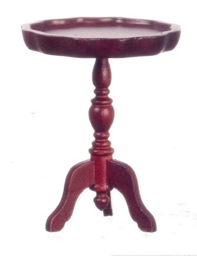 Dolls house mahogany round - dolls, pie