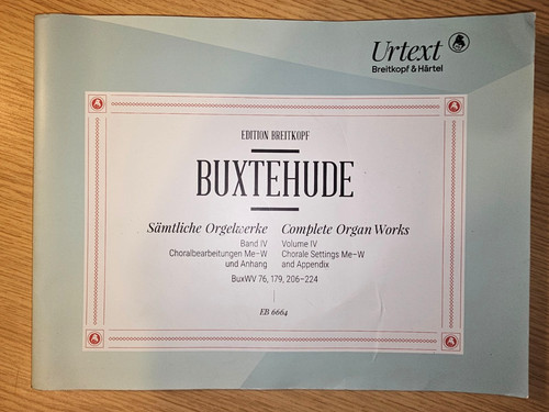 Buxtehude organ works volume - buxtehude,