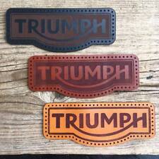 Leather sew on Triumph (motorcycle jacket badge) - latest style