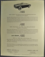 1952 Siata Spider Brochure