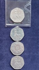 Four Large Style 50 Pence