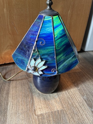 Tiffany style lamp - style, blue