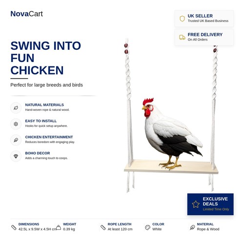 Large chicken swing coop - large,