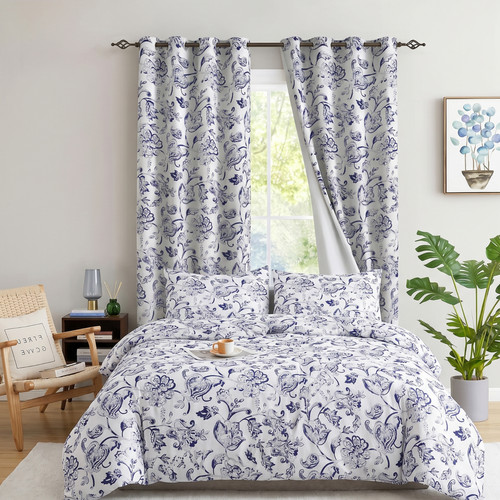 Floral blackout curtains - blackout,