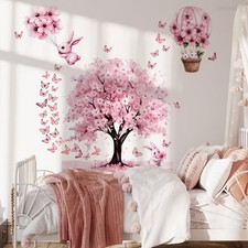 Pink cherry blossom tree - blossom, wall