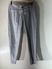 Womens Next Uk 12L Stone Tapered Leg Thin Smart Casual Chino Pants Trousers