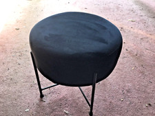 Stool Boucle Fleece Chair Dressing Table Vanity Seat Pouffe Home Spa Foot Rest