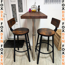2 Industrial Bar Stools Set