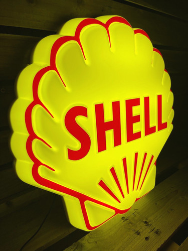 Shell illuminated sign - shell,