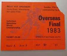 Vintage Speedway Ticket Belle