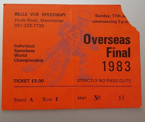 Vintage speedway ticket belle - speedway,
