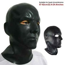 Black Latex Hood Mask for Men
