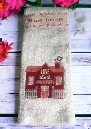 Valentines day hand towels - valentines,