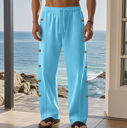 Men loose straight leg cotton - men,