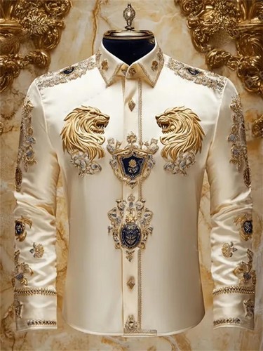 Men luxury baroque shirt - men’s,