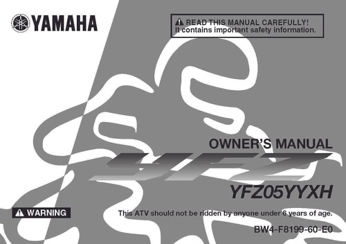 Yamaha owners manual - yamaha, 2017