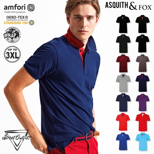 Mens classic contrast polo - mens,