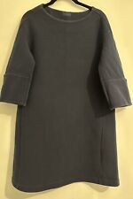 Toast Blue Cotton Elastane Scuba Fabric Smock Tunic Dress Size 10