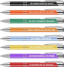 8 Pcs Ballpoint Pens Funny Pen