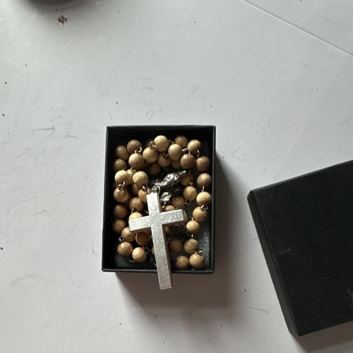 Wooden christian rosary beads - rosary,