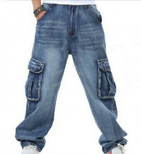 Mens Hip-hop Jeans Cargo Pants