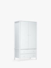 wardrobe, John Lewis Spindle Wardrobe with 2 Drawers, Grey S8 RRP £719