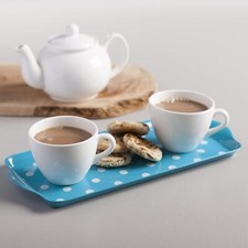 Zeal Sandwich Serving Tray, Polka Dot Premium Melamine Snacking Tray 38cm x 17cm