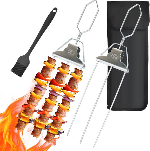 Pcs prong metal skewers - 3-prong,