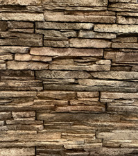 SAMPLE - SLATE Mocha - Exterior Stacked Stone Slips, Split Face Stone