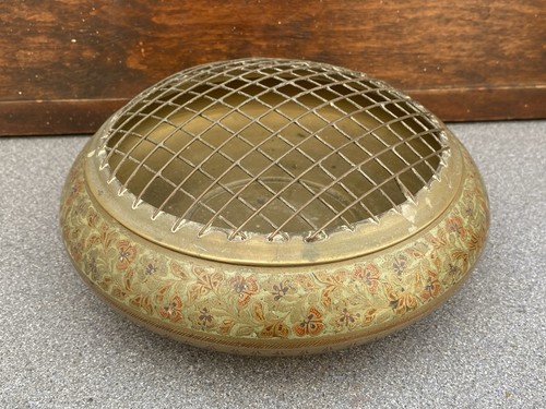 Vintage brass potpourri - brass, vase