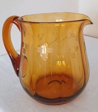 Art Deco Amber Glass Jug